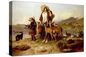 The Forester's Family-Edwin Henry Landseer-Stretched Canvas