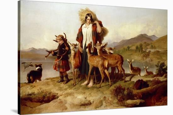 The Forester's Family-Edwin Henry Landseer-Stretched Canvas