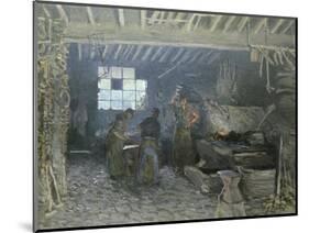 The Forge at Marly-Le-Roi, Yvelines, 1875-Alfred Sisley-Mounted Giclee Print