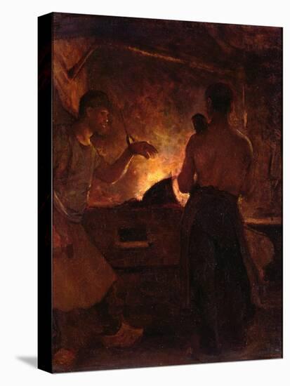 The Forge, C.1855-William Morris Hunt-Stretched Canvas