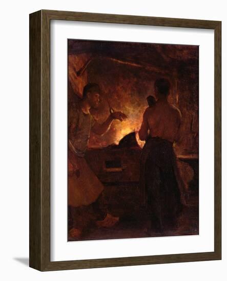 The Forge, C.1855-William Morris Hunt-Framed Giclee Print