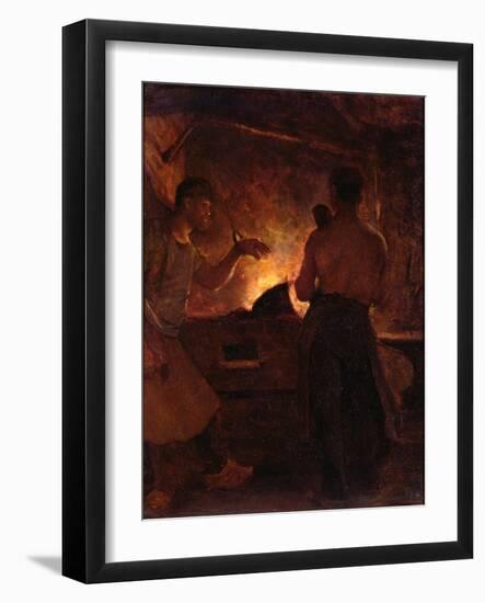 The Forge, C.1855-William Morris Hunt-Framed Giclee Print