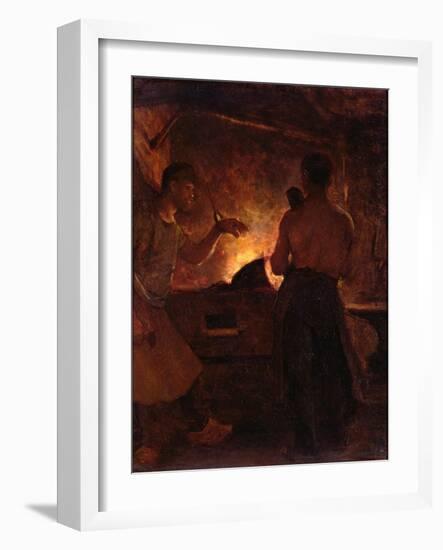 The Forge, C.1855-William Morris Hunt-Framed Giclee Print