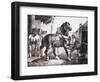 The Forge, from Etudes De Cheveaux, 1822-Théodore Géricault-Framed Giclee Print