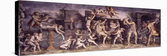 The Forge of Vulcan, 1556-1557-Giorgio Vasari-Stretched Canvas
