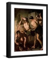 The Forge of Vulcan, C1660-Luca Giordano-Framed Giclee Print