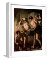 The Forge of Vulcan, C1660-Luca Giordano-Framed Giclee Print