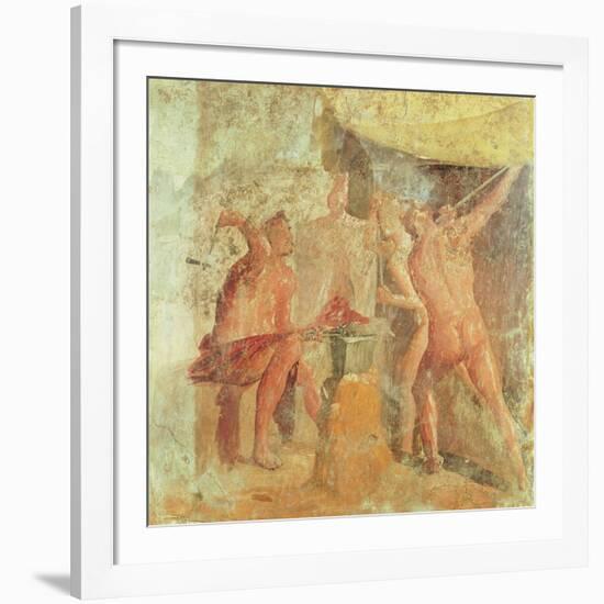 The Forge of Vulcan, from House VII, Pompeii, circa 50-79 AD-null-Framed Giclee Print