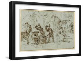 The Forge of Vulcan-Pier Francesco Mola-Framed Giclee Print