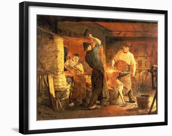 The Forge-Peder Severin Kröyer-Framed Giclee Print