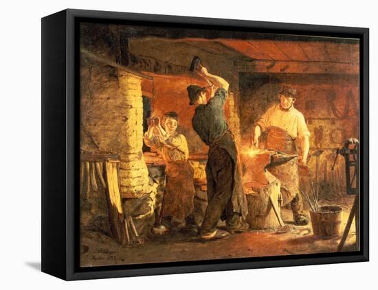 The Forge-Peder Severin Kröyer-Framed Stretched Canvas