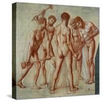 The Forgers, Study For Allegorie du Travail-Pierre Puvis de Chavannes-Stretched Canvas