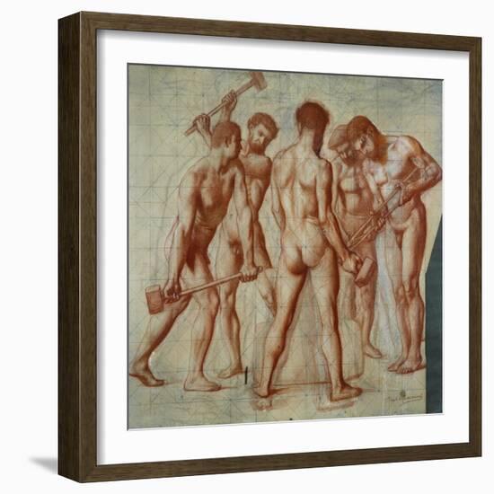 The Forgers, Study For Allegorie du Travail-Pierre Puvis de Chavannes-Framed Giclee Print