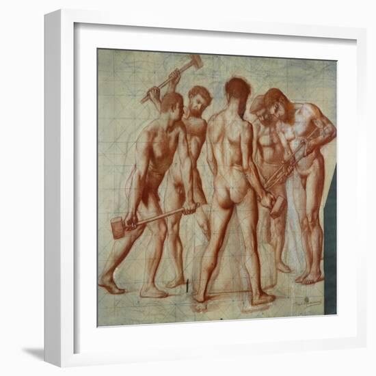 The Forgers, Study For Allegorie du Travail-Pierre Puvis de Chavannes-Framed Giclee Print