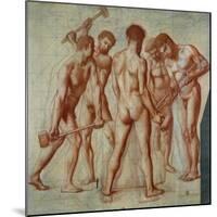 The Forgers, Study For Allegorie du Travail-Pierre Puvis de Chavannes-Mounted Giclee Print