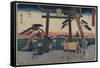 The Fork of Akiba in Kakegawa, 1843-1847-Utagawa Hiroshige-Framed Stretched Canvas