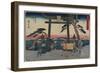 The Fork of Akiba in Kakegawa, 1843-1847-Utagawa Hiroshige-Framed Giclee Print