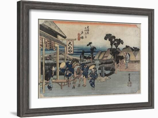 The Fork of Motomachi, Totsuka, C. 1833-Utagawa Hiroshige-Framed Giclee Print