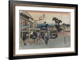 The Fork of Motomachi, Totsuka, C. 1833-Utagawa Hiroshige-Framed Giclee Print