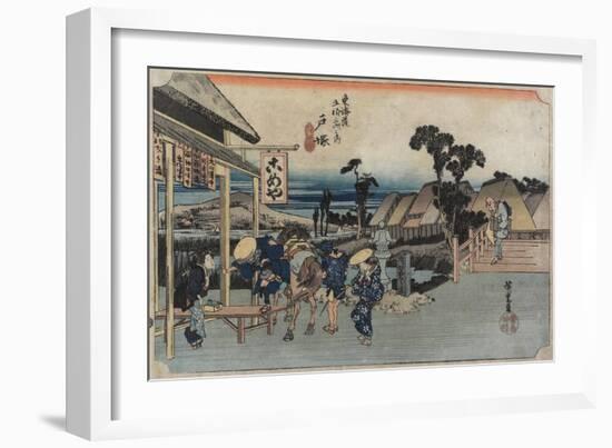 The Fork of Motomachi, Totsuka, C. 1833-Utagawa Hiroshige-Framed Giclee Print