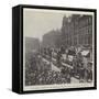 The Formal Starting of the Corporation Electric Cars at Manchester on 6 June-null-Framed Stretched Canvas
