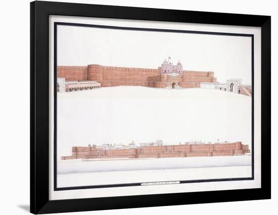 The Fort of Agra, with the Delhi Gate, C. 1815-null-Framed Giclee Print