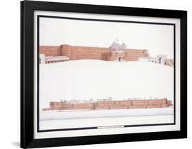 The Fort of Agra, with the Delhi Gate, C. 1815-null-Framed Giclee Print