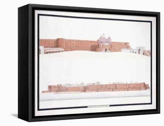 The Fort of Agra, with the Delhi Gate, C. 1815-null-Framed Stretched Canvas