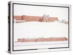 The Fort of Agra, with the Delhi Gate, C. 1815-null-Stretched Canvas