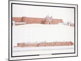 The Fort of Agra, with the Delhi Gate, C. 1815-null-Mounted Giclee Print