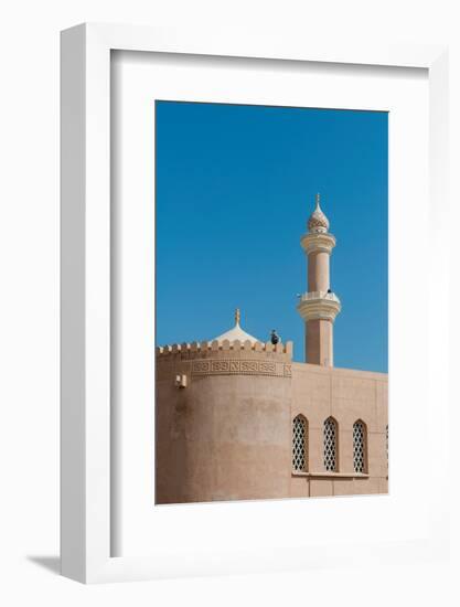 The fort of Nizwa. A scenic view of the fort at Nizwa, and its minaret. Nizwa, Oman.-Sergio Pitamitz-Framed Photographic Print