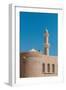 The fort of Nizwa. A scenic view of the fort at Nizwa, and its minaret. Nizwa, Oman.-Sergio Pitamitz-Framed Photographic Print