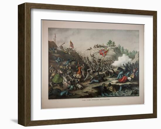 The Fort Pillow Massacre, 1892-Kurz And Allison-Framed Giclee Print