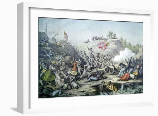 The Fort Pillow Massacre, April 12, 1864-null-Framed Art Print