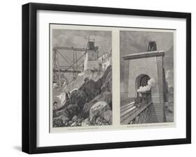 The Forth Bridge-Sir John Gilbert-Framed Giclee Print