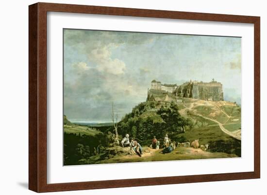 The Fortress of Konigstein, 18th Century-Bernardo Bellotto-Framed Giclee Print