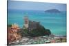 The fortress of Lerici, coast of Liguria, Italy, Europe-Don Mammoser-Stretched Canvas