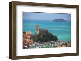 The fortress of Lerici, coast of Liguria, Italy, Europe-Don Mammoser-Framed Photographic Print