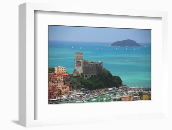 The fortress of Lerici, coast of Liguria, Italy, Europe-Don Mammoser-Framed Photographic Print