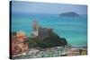 The fortress of Lerici, coast of Liguria, Italy, Europe-Don Mammoser-Stretched Canvas