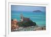 The fortress of Lerici, coast of Liguria, Italy, Europe-Don Mammoser-Framed Photographic Print