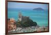 The fortress of Lerici, coast of Liguria, Italy, Europe-Don Mammoser-Framed Photographic Print