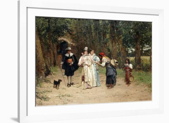 The Fortune Teller, 1878-Adrien Moreau-Framed Giclee Print