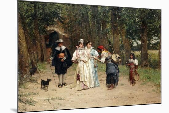 The Fortune Teller, 1878-Adrien Moreau-Mounted Giclee Print