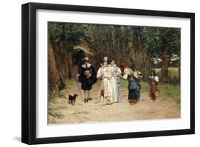 The Fortune Teller, 1878-Adrien Moreau-Framed Giclee Print