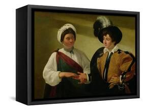 The Fortune Teller, circa 1596-97-Caravaggio-Framed Stretched Canvas