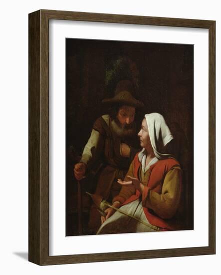 The Fortune Teller (Oil on Canvas)-Michael Sweerts-Framed Giclee Print