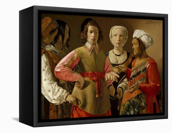 The Fortune Teller-Georges de La Tour-Framed Stretched Canvas