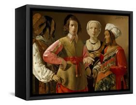 The Fortune Teller-Georges de La Tour-Framed Stretched Canvas