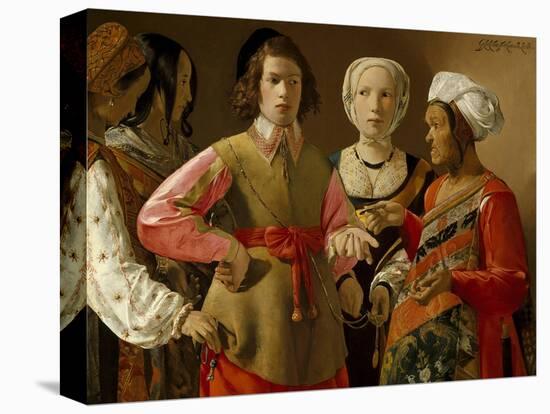The Fortune Teller-Georges de La Tour-Stretched Canvas